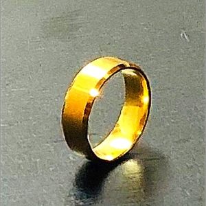Gold Stainless Steel Men's & Women's Wedding Rings
